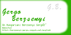 gergo berzsenyi business card